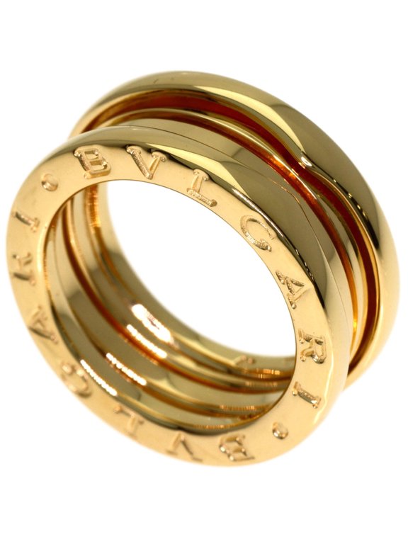Pre-Owned BVLGARI B-zero1 2-band ring #49, 18K yellow gold, women's.