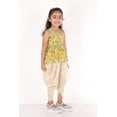 thumbnail image 3 of Ahhaaaa Kids Ethnic Cotton Jaipuri Print Frock Style Kurti with Frill Sleeves and Dhoti Style Salwar for Baby Girls, 3 of 5
