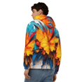 thumbnail image 4 of Goofa Colorful Paint Print Pattern Mens Full-zip Hoodie, Zip-up Pullover Hooded Sweatshirt, Kangaroo Pocket Hoodie Ideal for Daily Wear, Travel, and Home-Large, 4 of 5