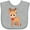 AC-Heather Grey, variant on Inktastic Cute Christmas Reindeer with Christmas Lights Boys or Girls Baby Bib