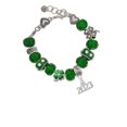 thumbnail image 2 of Delight Jewelry Silvertone Horizontal Year 2023 - Green Irish Luck Bead Charm Bracelet, 7.5", 2 of 4