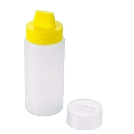 

Jygee Mayonnaise Salad Tomato Sauce Bottle Type 4 Hole Ketchup Dispenser Kitchen Cooking Tools Yellow 17cm
