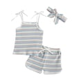 thumbnail image 1 of Camisole Sans Manches pour Enfants à Rayures Trois Pièces et Couvre-Chefs, 1 of 6