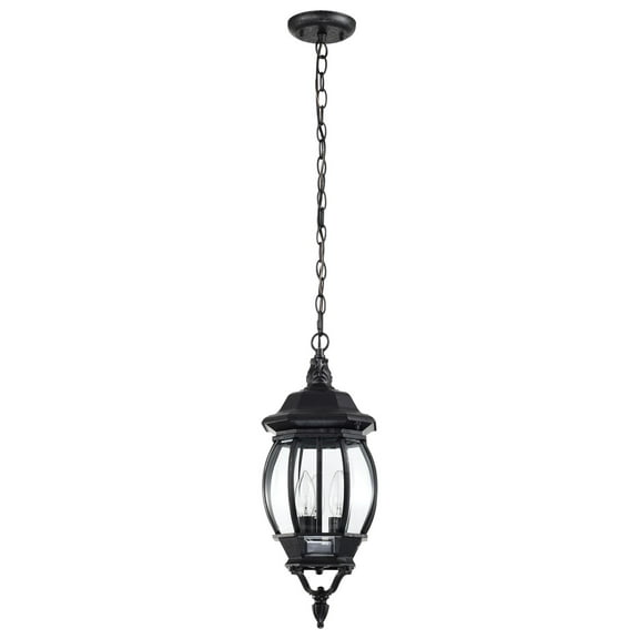 Nuvo 60-896 - Central Park - 3 Light - 20" - Hanging Lantern - w/ Clear Beveled Glass
