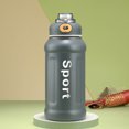 thumbnail image 1 of Fiudx Ofertas y liquidaciones Botella de agua aislada con pajita para adultos, tazas térmicas grandes al vacío para bebidas frías y calientes, termos de acero inoxidable sin BPA, frasco a prueba de f, 1 of 5