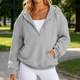 thumbnail image 5 of SUXIAN Hooded Sweatshirt Women Relaxed Fit Front Pockets Long Sleeve Cozy Casual Everyday Womens Hoodies XXL, 5 of 5