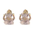 thumbnail image 1 of Naiovety Figuritas de elefante de resina seguras para niños, decoración de Buda, textura del hogar para estatuas de Buda, figuritas blancas Blanco 2Conjunto, 1 of 1