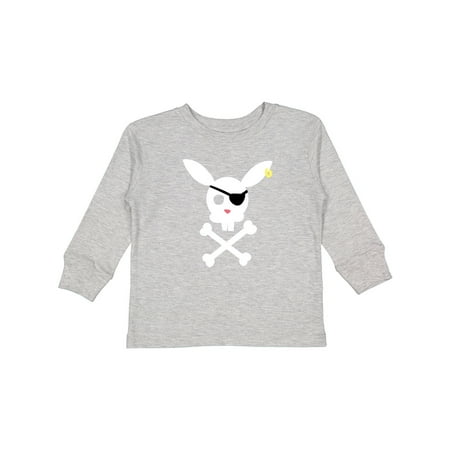 

Inktastic Cute Easter Pirate Bunny with Eyepatch and Earring Gift Toddler Boy or Toddler Girl Long Sleeve T-Shirt