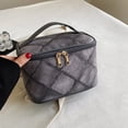 thumbnail image 2 of AMERTEER  PU Leather Retro Toiletry Bag Large Capacity Waterproof Zipper with Top Handle, 2 of 7
