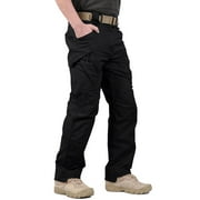 FEDTOSING Relaxed Work Cargo Pants Tactical Mens Pant Black,Size 34×30