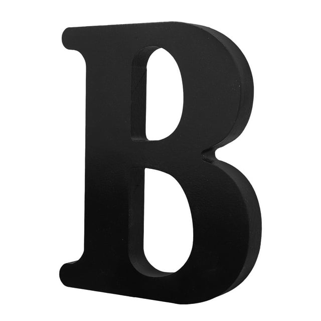 KAKOWELY Black Wooden Letters For Wall Decor Decorative Standing Letters For Home Table Craft Projects Alphabet Wall Decorations Initial Decor,5.91X"X4.53"X0.59"