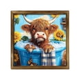 thumbnail image 1 of Wall Decorations For Living Room Abstract Oil Painting Wooden Picture Frame 20 cm x 20 cm With Hanging Buckle, 1 of 5