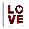 thumbnail image 2 of Creative Products Plaid Love 20x20 Canvas Wall Art, 2 of 5