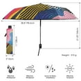 thumbnail image 3 of FORMRS Travel Umbrella Folding Auto Open Close Windproof Rain UV Protection, Stripes Pattern, 3 of 8