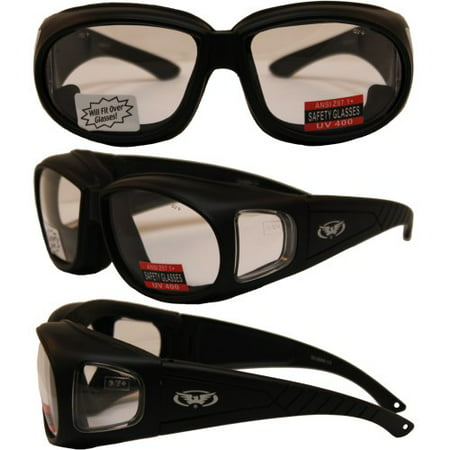 OUTFITTER - Foam Padded Motorcycle Sunglasses - Fits Over Most Prescription Eyewear