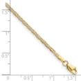 thumbnail image 3 of Diamond2Deal Mother's Day Gift 14K Tri-Color Gold 2mm Pav Valentino Chain Bracelet for Women 7", 3 of 4
