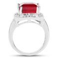 thumbnail image 2 of 6.36 Carat Glass Filled Ruby and White Topaz .925 Sterling Silver Ring QJ Model, 2 of 3