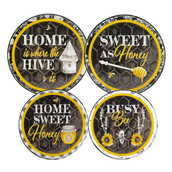 BEEautiful Round Electric Stove/Range Burner Kover - Set of 4