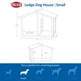 thumbnail image 3 of TRIXIE natura Lodge Elevated Weatherproof Wooden Small Outdoor Dog House w/ Covered Porch Brown, 3 of 7