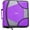 Purple, variant on Case-it The King Sized Zip Tab Zipper Binder - 4 Inch D-Rings - 5 Subject File Folder - Multiple Pockets - 800 Sheet Capacity - Comes with Shoulder Strap - Jet Black D-186