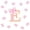 Pink E, variant on Meiyoeat Pink Gold Glitter Print Bow K Letter Twin Bedding for Women Girls, Girly Cartoon Alphabet Duvet Cover Set, Pink Reversible, 1 Duvet Cover and 1 Pillowcase (No Comforter)