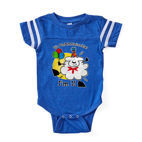 CafePress - Unbaalievable Sheep 1St Bir - Cute Infant Baby Football Bodysuit