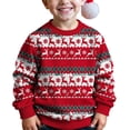 thumbnail image 6 of WQNVRNR Girls Christmas Knit Sweater Casual Comfortable Holiday Crewneck Long Sleeve Cute Pullover Tops Multicolor 8, 6 of 9