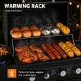 thumbnail image 6 of Multifunctional  Gas Grill Combo, Outdoor Propane Griddle with Cover, 5-Burner Propane Gas BBQ Grill with Side Burner, Cast Iron Grid, Storage Shelf, on Wheels, 6 of 10