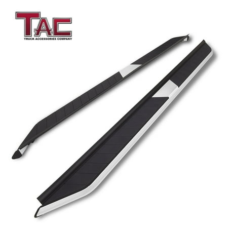 TAC Running Boards for 2009-2018 Dodge Ram 1500 Crew Cab (Incl. 2019 Ram 1500 Classic) /2010-2019 Ram 2500/3500 Crew Cab (Excl. Chassis Cab Diesel Models) Pickup Aluminum Black Side Nerf Bars (Best Cab Company Dc)