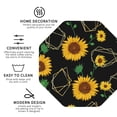 thumbnail image 4 of Disketp Sunflowers Funny Coasters,4 Pcs Leather Coasters With Holder, Perfect Housewarming Hostess Gifts,Protect Furniture From Water Marks Scratch, 4 of 9