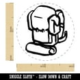 thumbnail image 2 of Hiking Backpacking Sketch Self-Inking Rubber Stamp Ink Stamper - Sky Blue Ink - Medium 1 Inch, 2 of 7