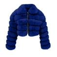 thumbnail image 3 of LYXSSBYX Winter Coats for Women 2023 Trendy Women Plus Size Faux Coat Warm Furry Faux Short Jacket Long Sleeve Outerwear, 3 of 3