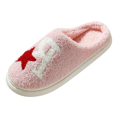 

Women Walking Shoes Winter Couples Women Warm Home Baotou Plush Soft Bottom Comfortable Solid Color Flat Cotton Slippers slipper for Women Plush Pink