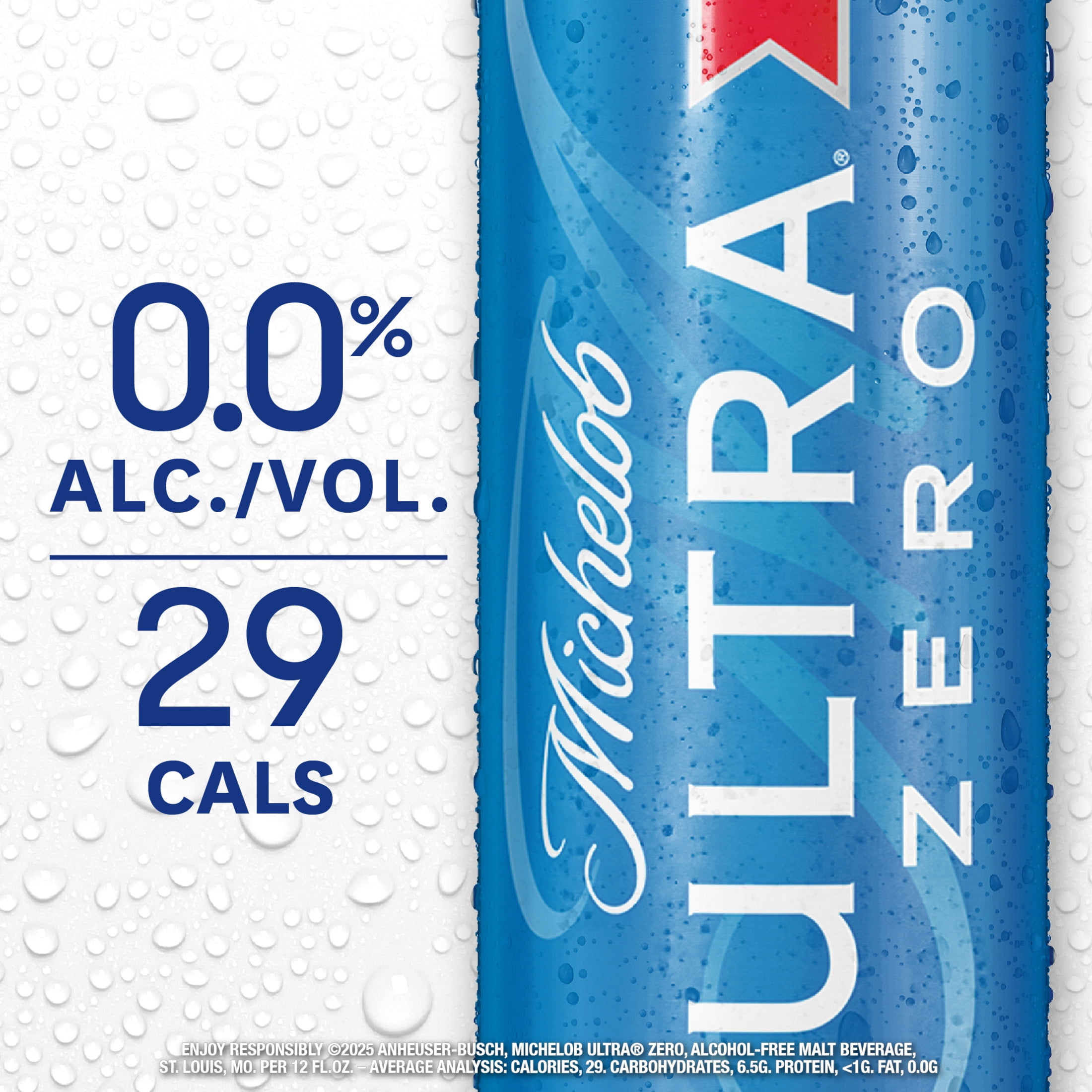 Michelob Ultra ZERO Non-alcoholic American Lager Beer 12 pack 12 fl oz Aluminum Cans, 0% ABV