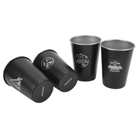 

Camping Cups Space Saving High Temperature Resistant 350ML Lightweight Tapered Cup Body Design Stainless Steel Cups For Hiking For Traveling White Army Green Black Dark Blue