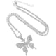thumbnail image 3 of KAKOWELY 1 collar con temática de hip-hop, elegante cadena para el cuello con forma de mariposa., 3 of 4