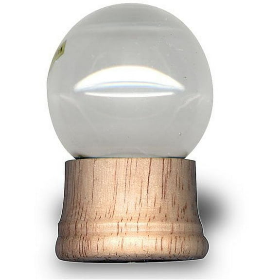National Artcraft® Small Snow Globe Is 1-7/8" Round with Maple Finish Wood Base and Snow Flakes (Pkg/5)