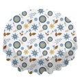 thumbnail image 2 of Pioneer Flower Floral Print Pattern Round Tablecloth 60 X 60 Inch, Wrinkle Resistant Wipeable Table Cloth for Kitchen Dining Picnic Patio Party, 2 of 6