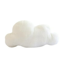 Kayannuo Modern 25x13 cm White Cloud Plain Velvet Nap Pillow, Soft