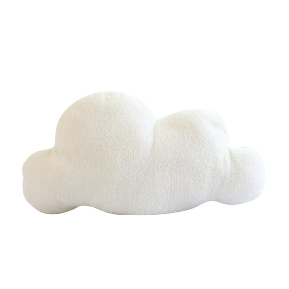 White A White Cloud Pillow For Sofa Use 25X13Cm Dimensions With Washable Fabric