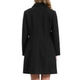 thumbnail image 3 of Abrigos Elegantes de Invierno Chic para Mujer, Chaqueta Casual con Botones, Abrigo Pea S Negro, 3 of 5