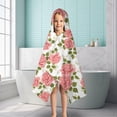 thumbnail image 6 of Pioneer Flower Floral Print Pattern Hooded Bath Towel，50"x30" for Ages 3 To 12 Kids, Quick Dry Lightweight Soft Microfiber Hood Beach Towel Cover Up for Kids, 6 of 7
