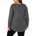 thumbnail image 2 of I.N.C Womens Side Zip Pullover Sweater, Grey, X-Large, 2 of 2