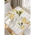 thumbnail image 5 of Spring Floral Placemats Set of 4, Watercolor Forsythia Flowers Hummingbirds Beige Placemats for Dining Table, Place Mats for Kitchen Tabletop, Waterproof Wipeable Dining Table Mats Set, 5 of 9