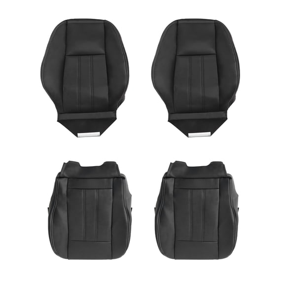 GUYUTING 4x Custom Fit Black Microfiber Leather Seat Cover for Chrysler Town & Country 2011-2016 Exact Match