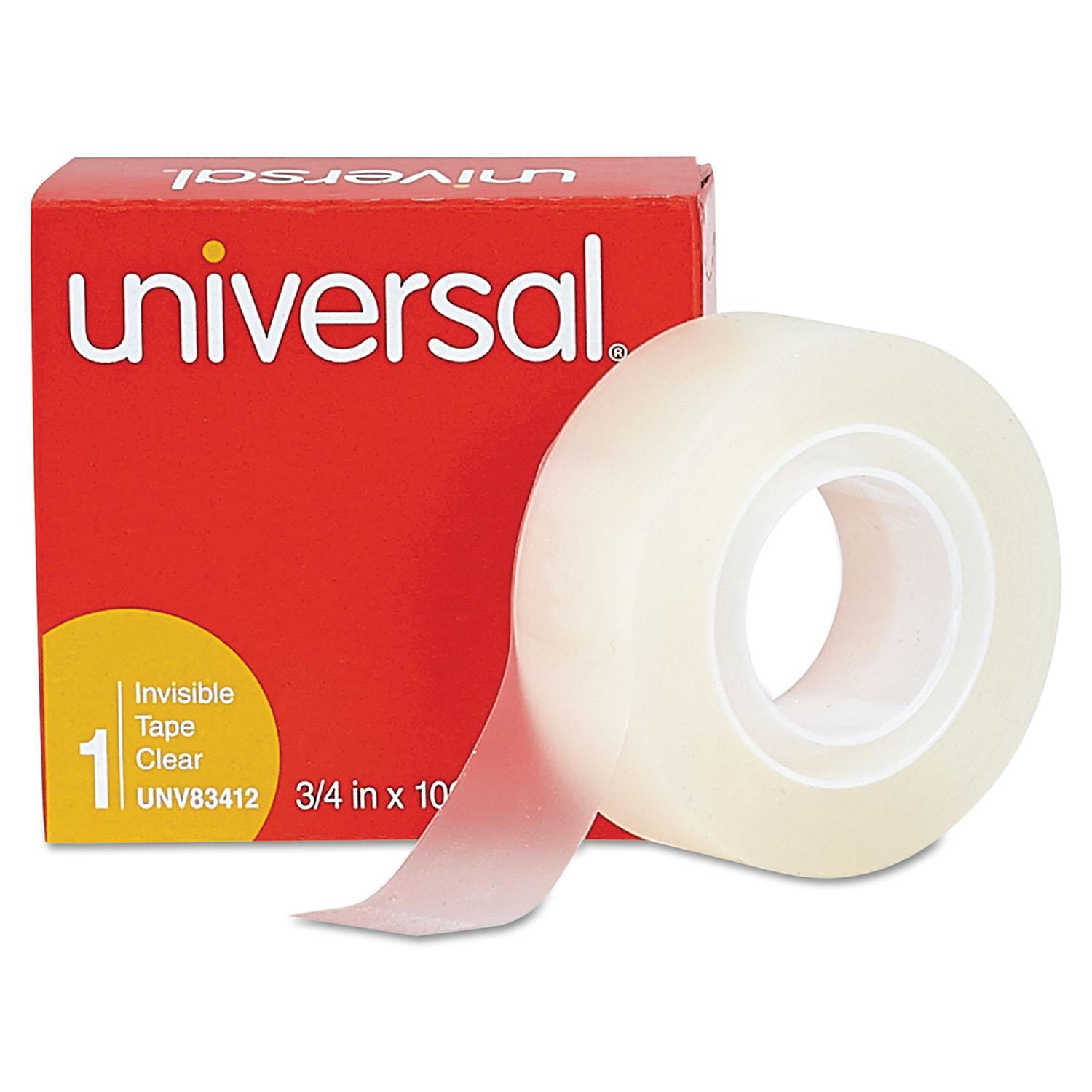 UniversalÂ® Invisible Tape, 3/4" x 1000", 1 Core, 12/Pack Pack of 3