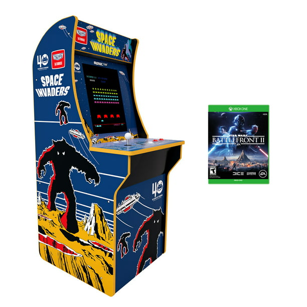 Afhankelijkheid Luchten Aanval Space Invaders Arcade Machine + Star Wars BattleFront 2 Bundle, Arcade1UP  Electronic Arts, Xbox One - Walmart.com