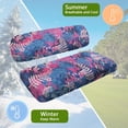 thumbnail image 5 of Yuyamidu Colorful Palm Leaves Golf Cart Backrest Bottom Seat Cover Set of 2 Tropical Golf Cart Seat Covers Soft Golf Cart Seat Cushion Fits for Club Car and More 2 Person Seats Golf Carts, 5 of 7