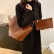 thumbnail image 2 of Bolso Gran Tamaño Hobo Holgado Hombro para Mujer Cierre Broche Cuero PU, 2 of 9