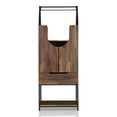 thumbnail image 3 of Furniture of America Reon Multi-Storage Wine Cabinet, Light Hickory, 3 of 7